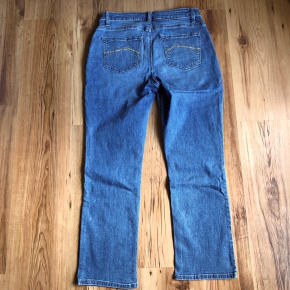 LEE Jeans Denim Midrise Curvy Straight Blue Size 8P Women’s - Picture 5 of 14